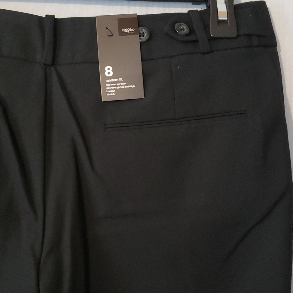 Mossimo Black Dress Pants Modern Fit NWT sz 8 - Picture 5 of 8